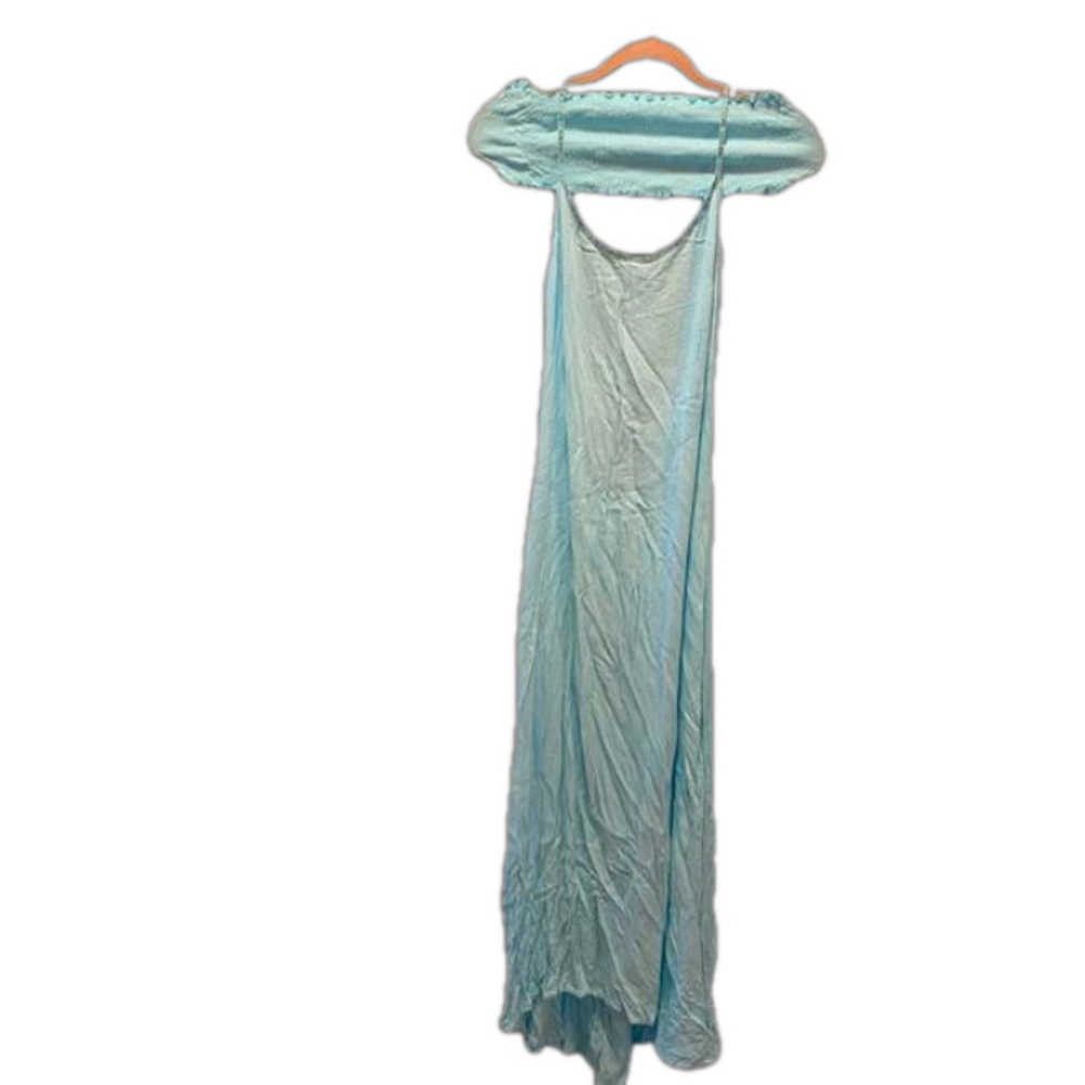 Miele Blue Rayon Beach Dress Cover Up with Tube Top Size S-M